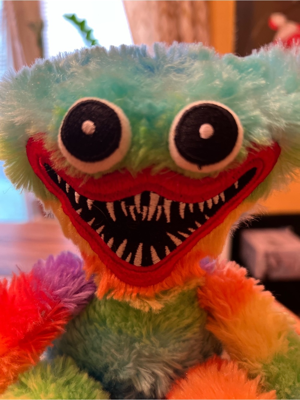 Huggy Wuggy Poppy Playtime Rainbow Plush Smile Teeth Sticky Hands